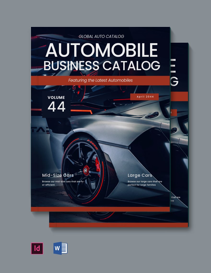 Automobile Business Catalog Template