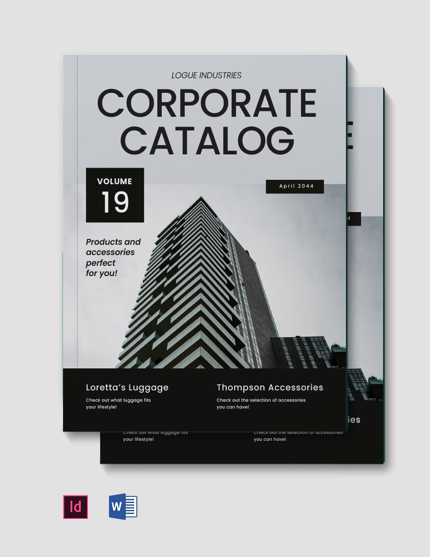 Minimalist Corporate Catalog Template