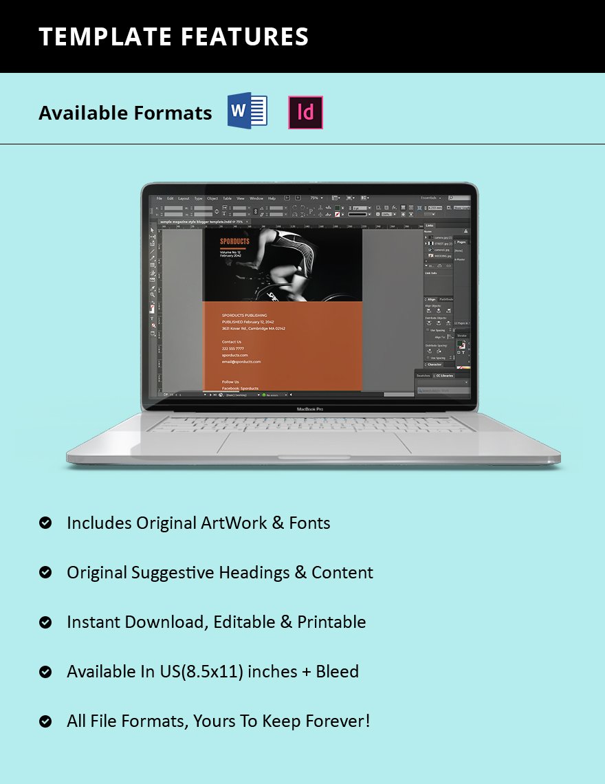 Sports Product Catalog Template