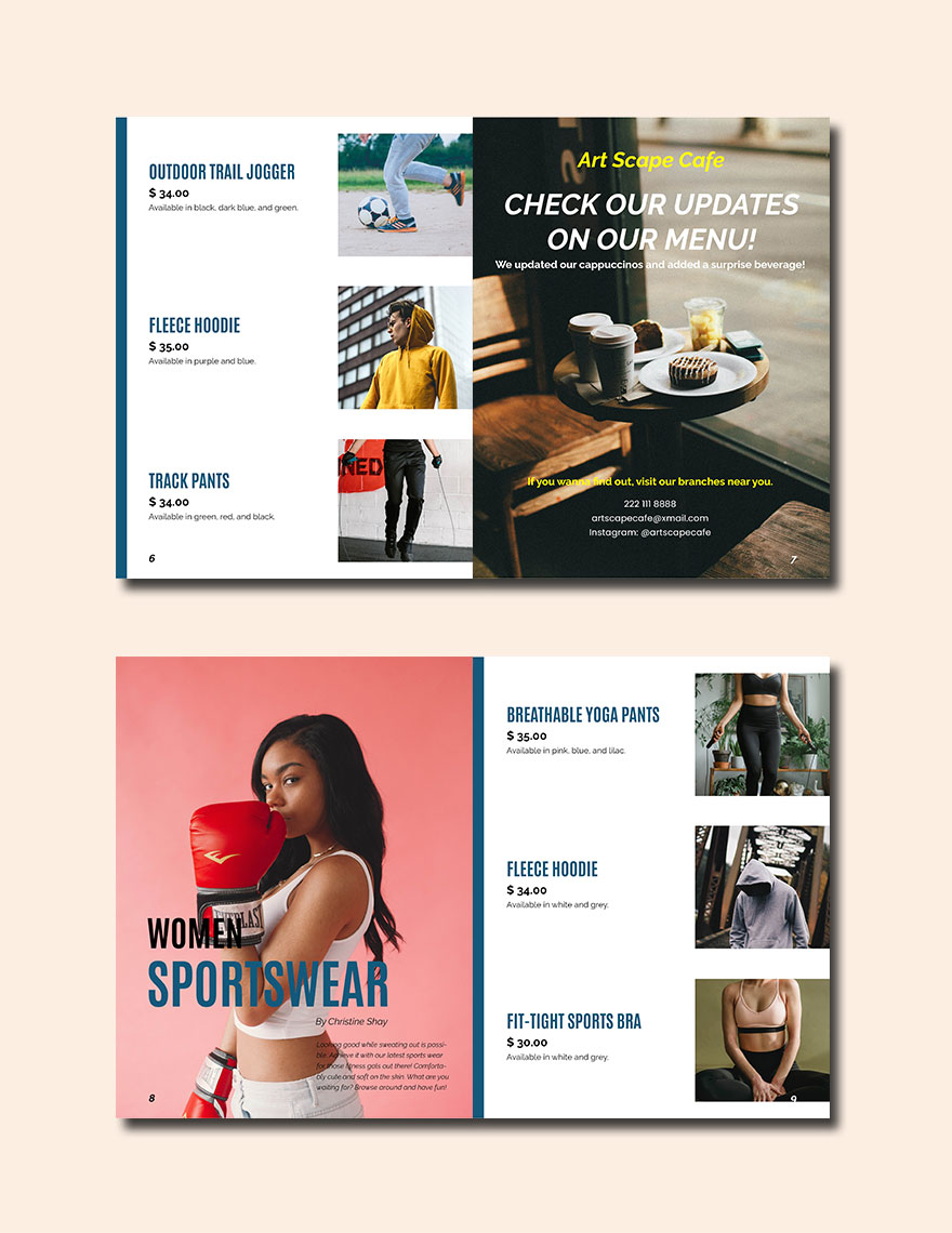 Sports Clothing Catalog Template