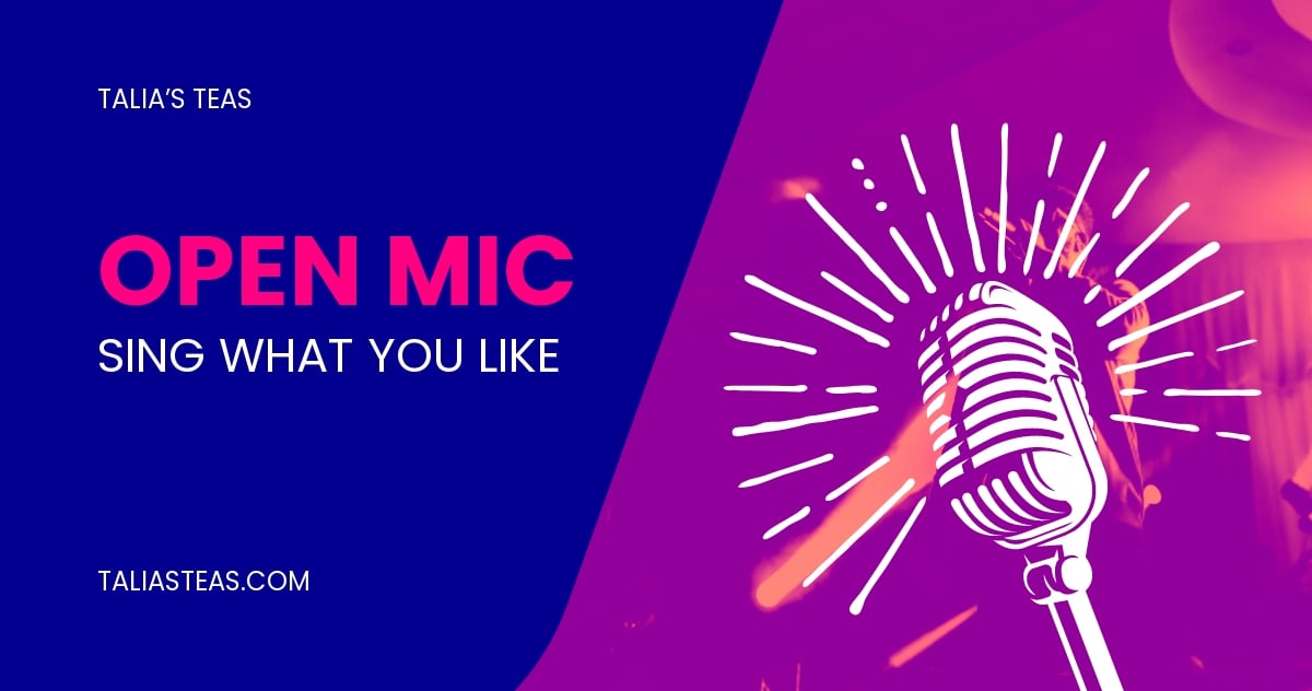 Free Open Mic Night Facebook Post Template