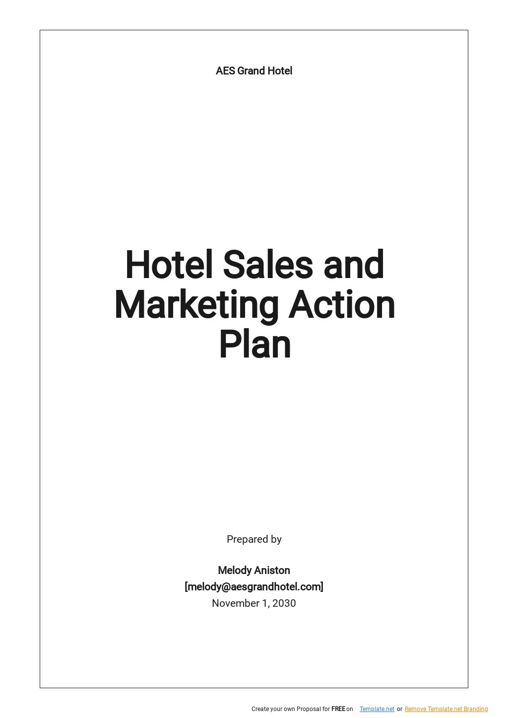 Free Free Hotel Sales And Marketing Action Plan Template Google Docs   Hotel Sales And Marketing Action Plan Template 