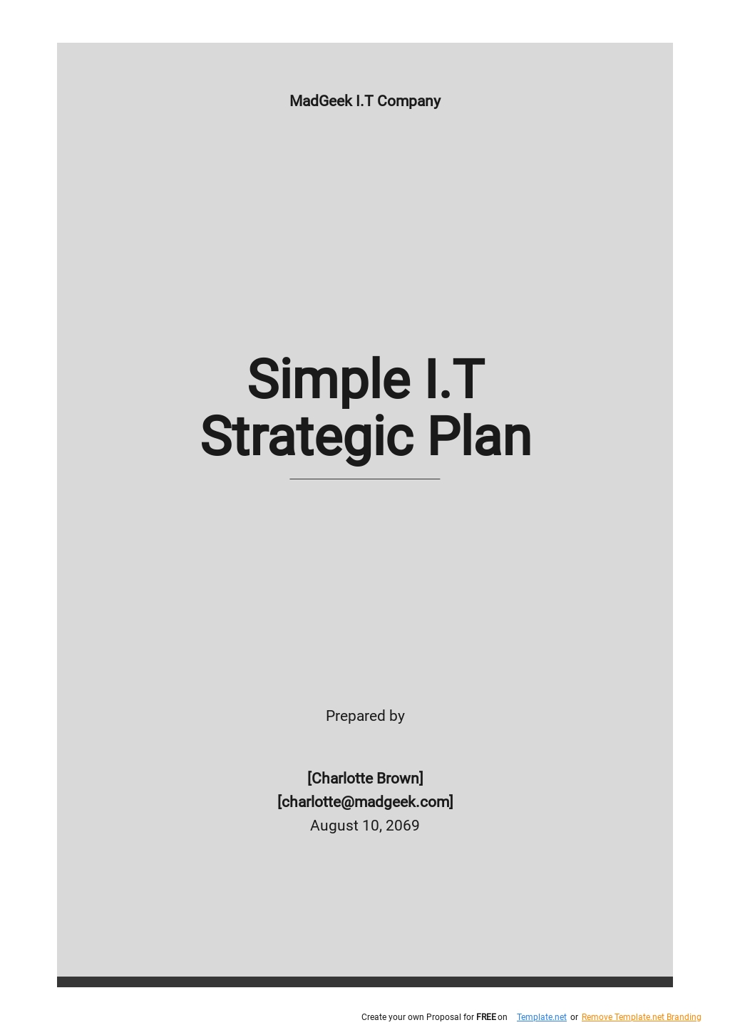 Simple I.T Strategic Plan Template