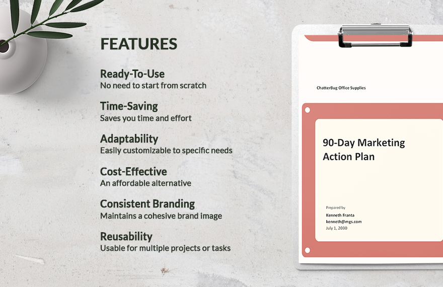 90 Day Marketing Action Plan Template