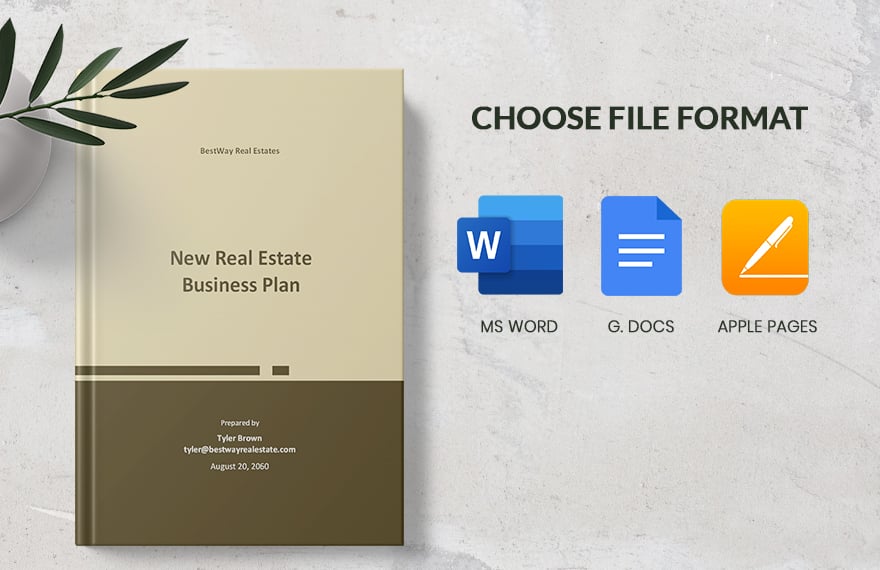 New Real Estate Business Plan Template 