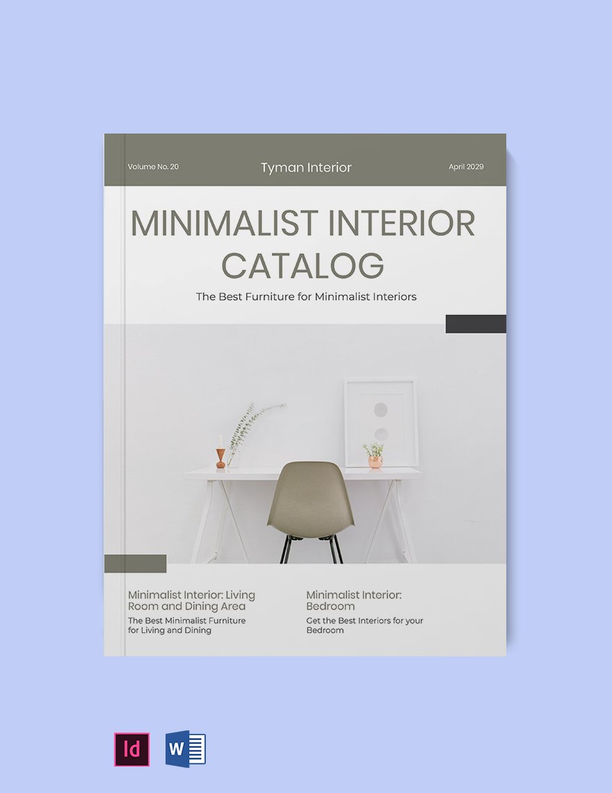 Minimalist Interior Catalog template
