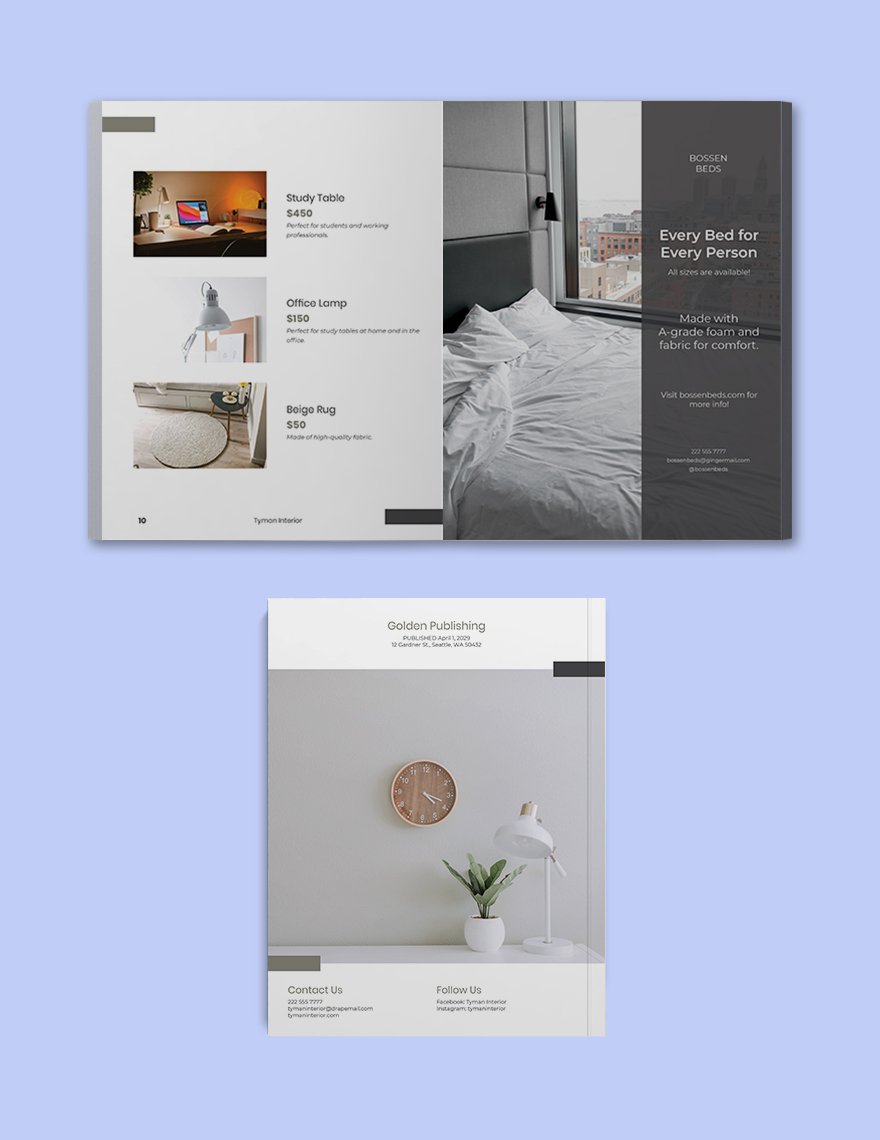 Minimalist Interior Catalog template Download