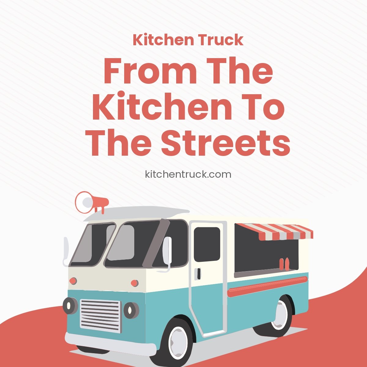 Free Food Truck Ad Linkedin Post Template