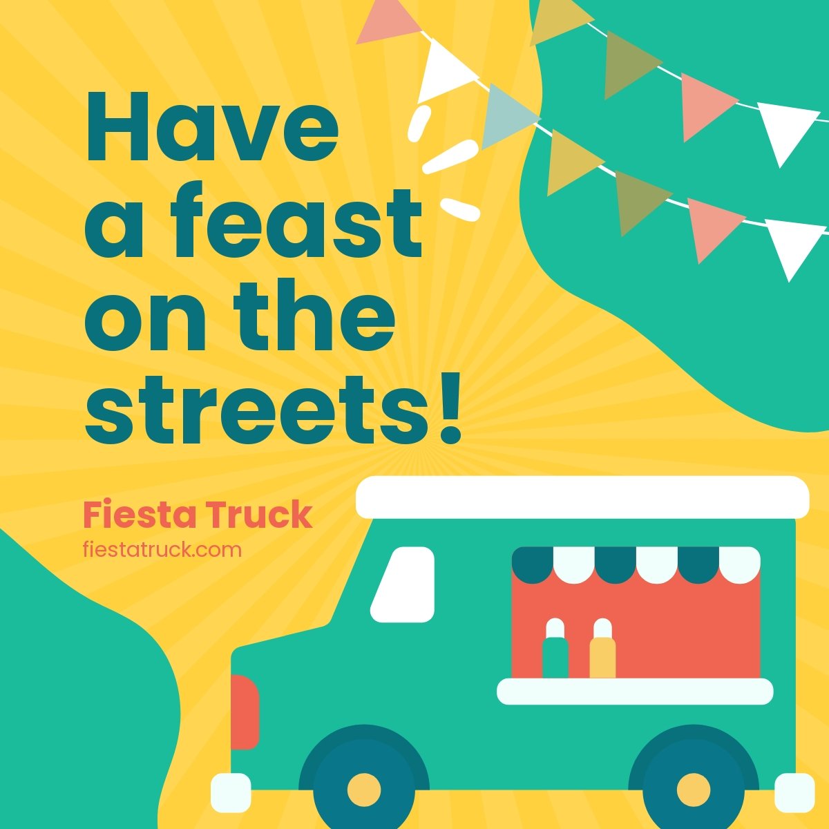 Food Truck Festival Linkedin Post Template