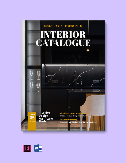 Free Square Interior Catalogue template - InDesign, Word, PDF