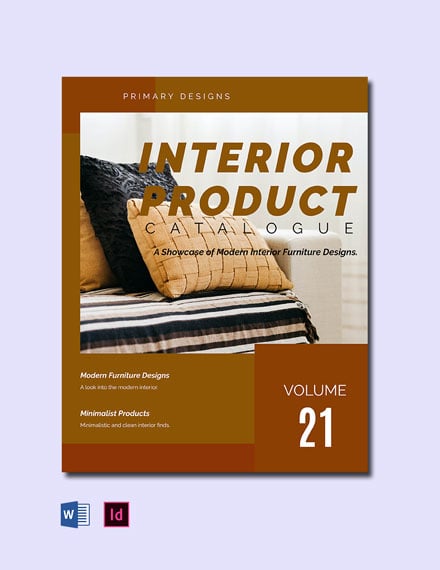 Clean Interior Catalogue template - InDesign, Word, PDF | Template.net