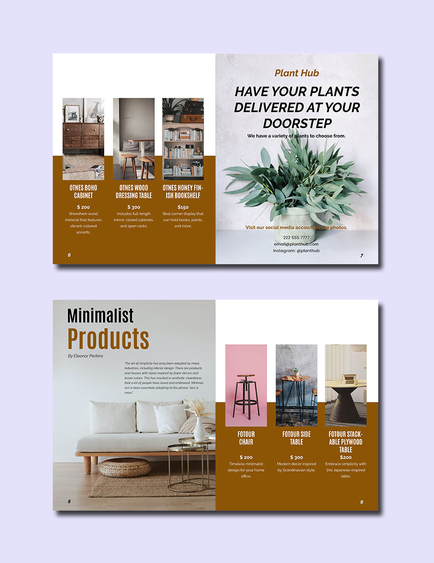 Interior Product Catalogue Template