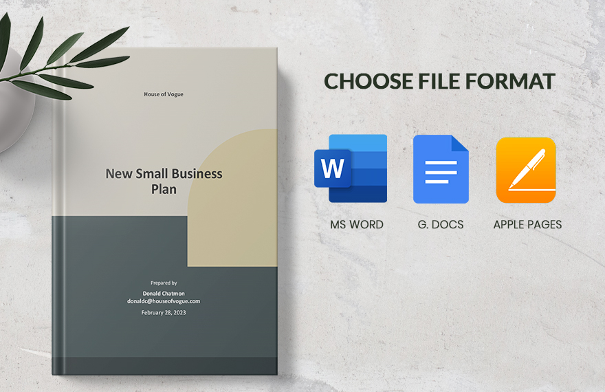 New Small Business Plan Template