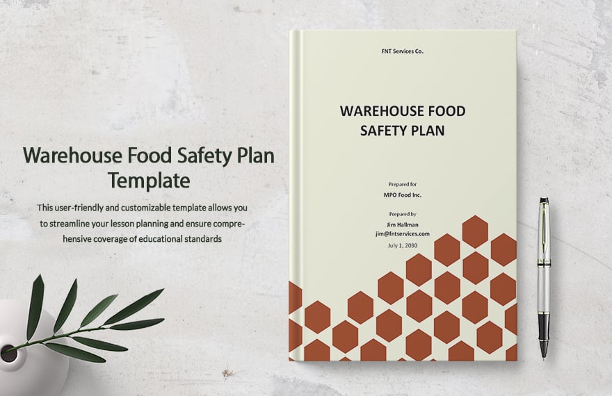 Warehouse Food Safety Plan Template