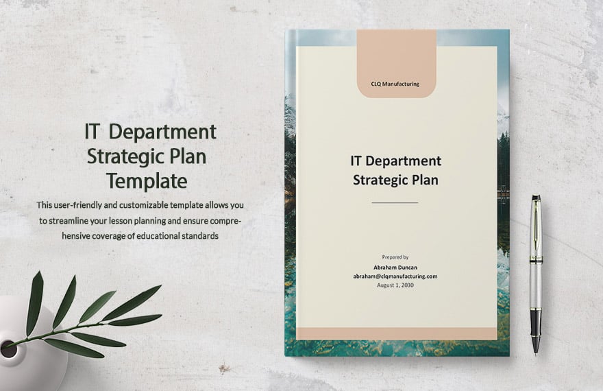 IT Department Strategic Plan Template in Word, Google Docs, PDF, Apple Pages