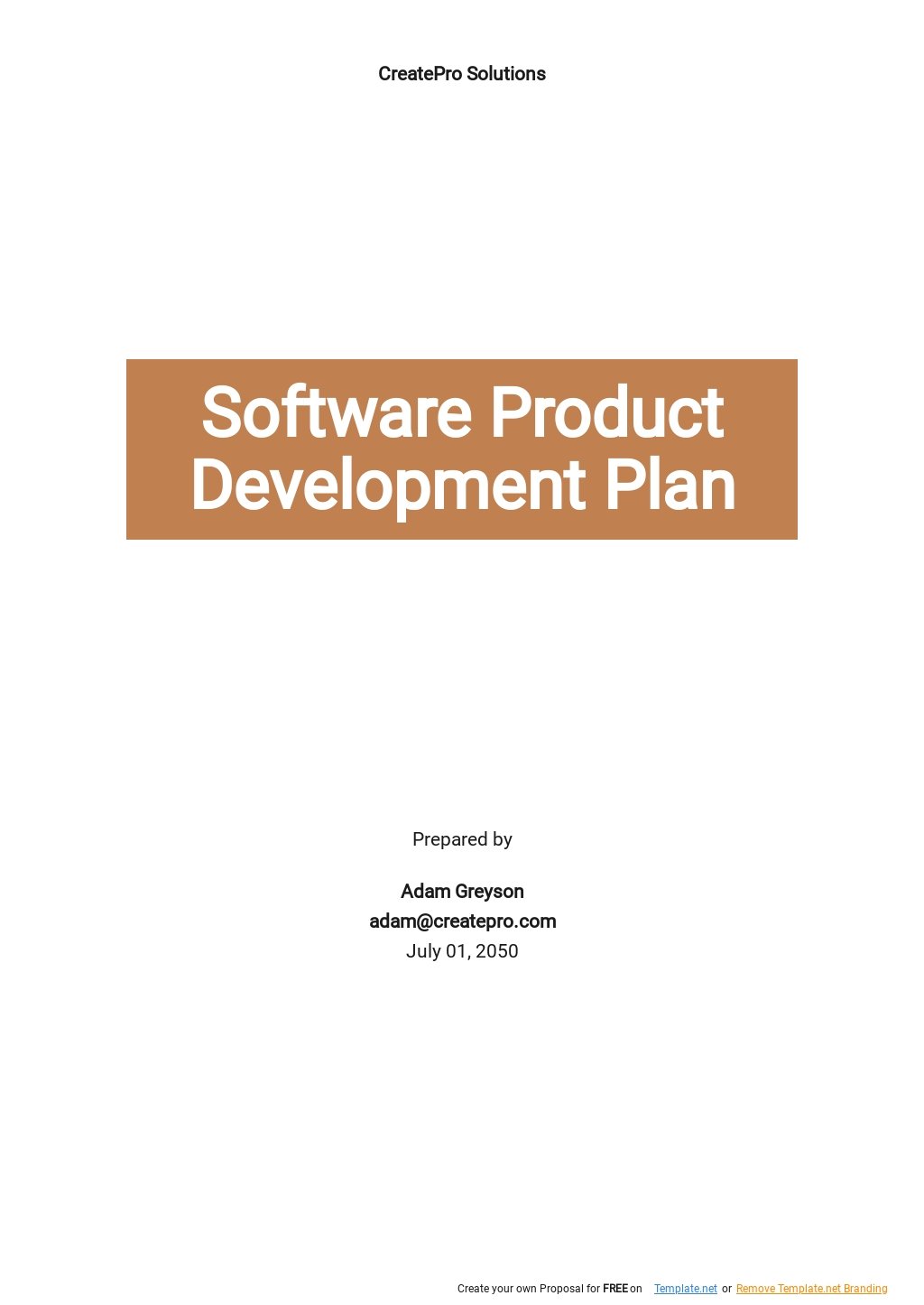 Product Development Plan Templates Documents Design Free Download