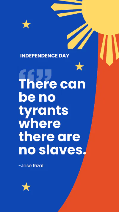 Free Philippines Independence Day Quote Instagram Story Template to Edit Online