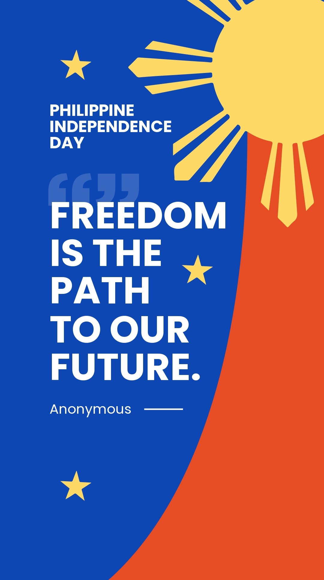 Philippines Independence Day Quote Whatsapp Post Template