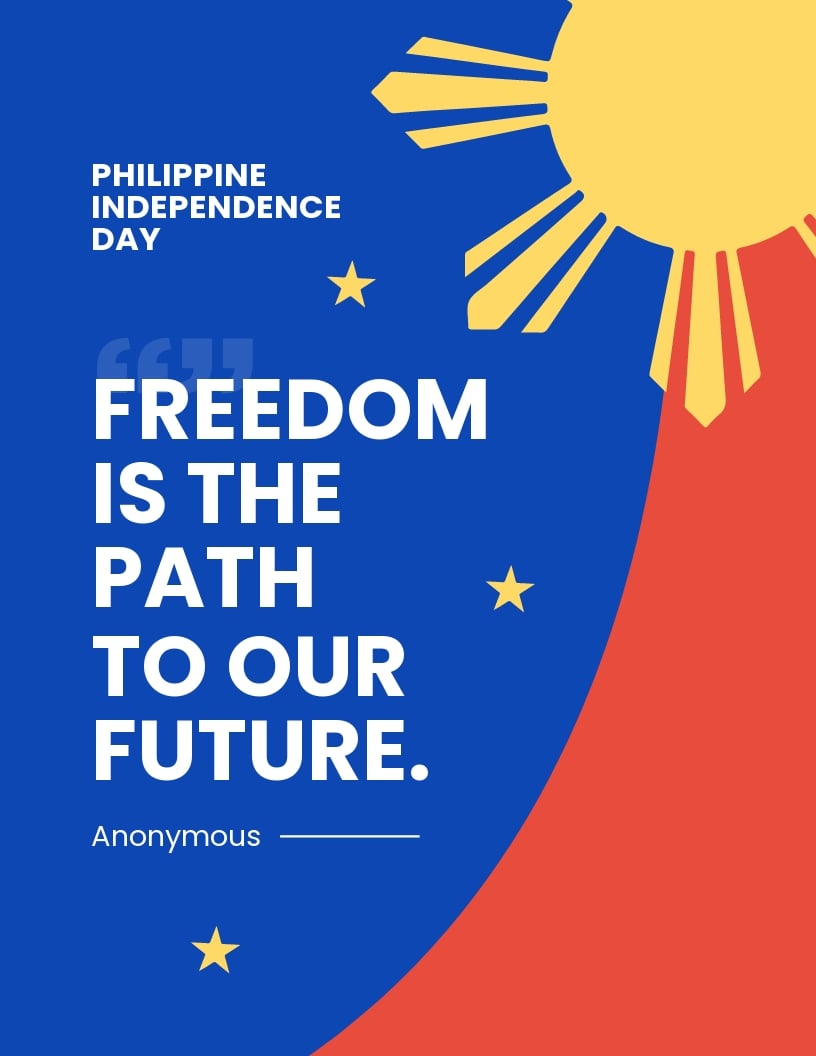 Philippines Independence Day Quote Flyer Template