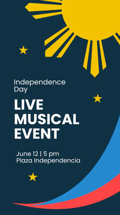 Free Philippines Independence Day Event Instagram Story Template to Edit Online