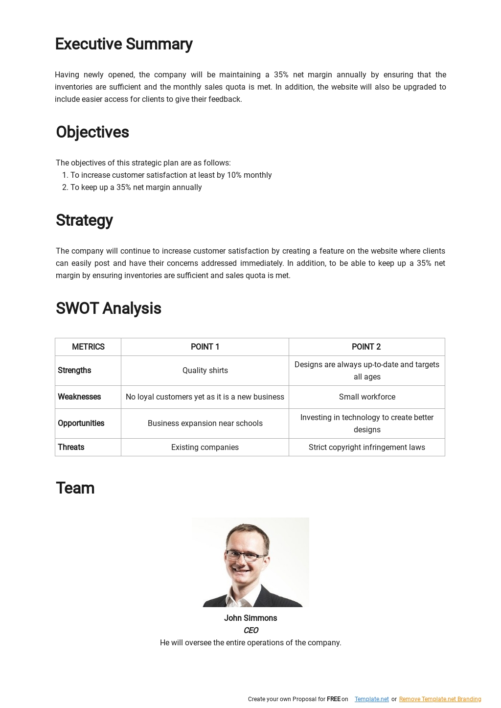 New Business Strategic Plan Template - Google Docs, Word, Apple Pages ...