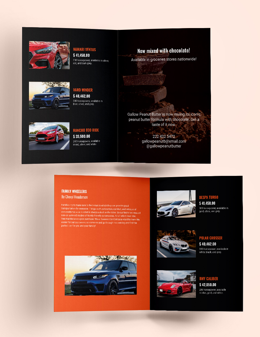 Automobile Catalogue Template