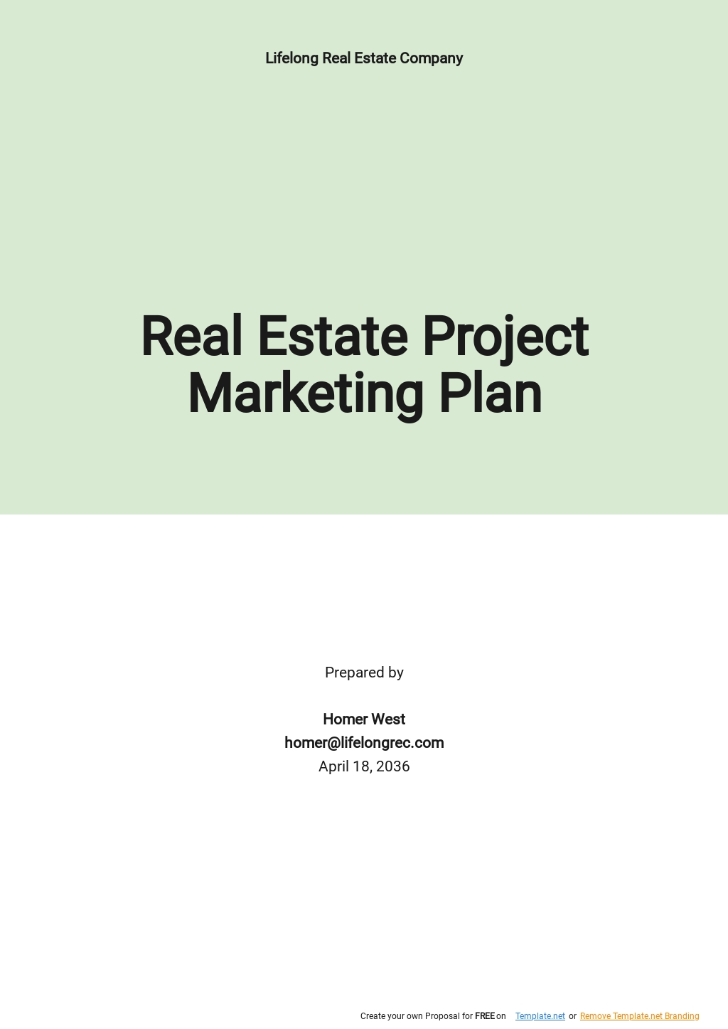 Real Estate Project Marketing Plan Template.jpe