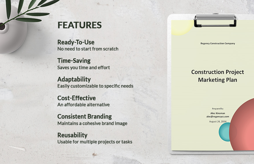 Construction Project Marketing Plan Template