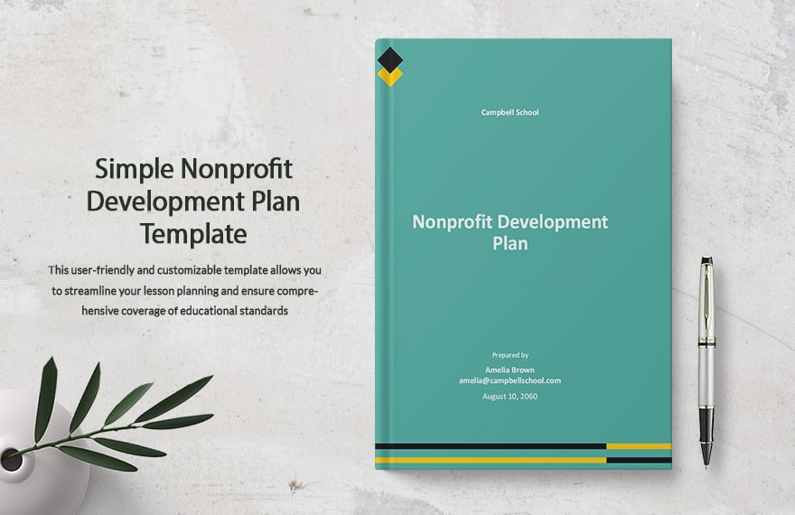 Simple Nonprofit Development Plan Template