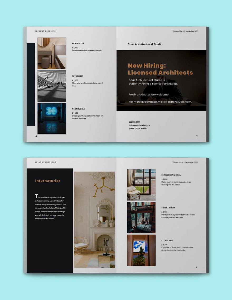Modern Interior Design Catalog Template