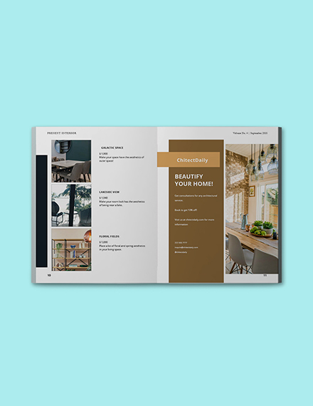 modern Interior Design Catalog Template minimalist