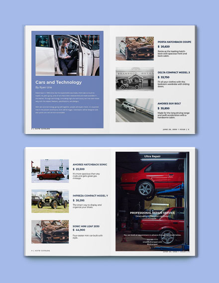 Auto Catalog Template - InDesign, Word | Template.net