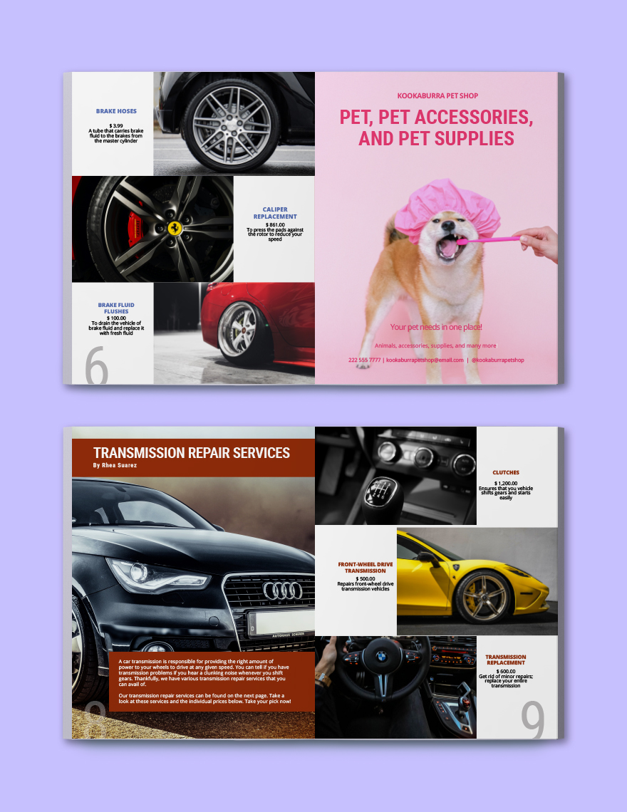 Automobile Marketing Catalog Template