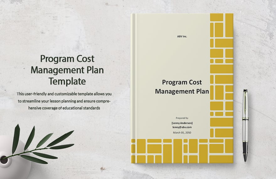 Program Cost Management Plan Template