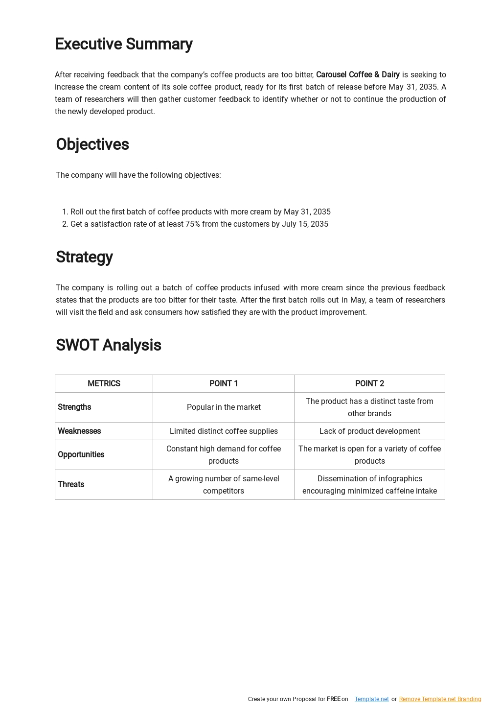 Product Development Strategy Plan Template - Google Docs, Word, Apple ...