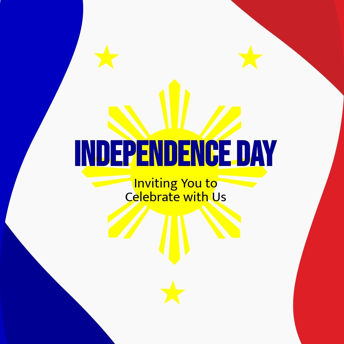 Philippines Independence Day Invitation Linkedin Post Template
