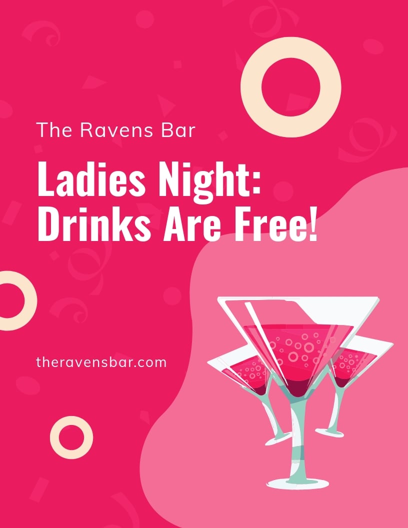 Free Ladies Night Flyer Template in Word, Google Docs, Apple Pages, Publisher