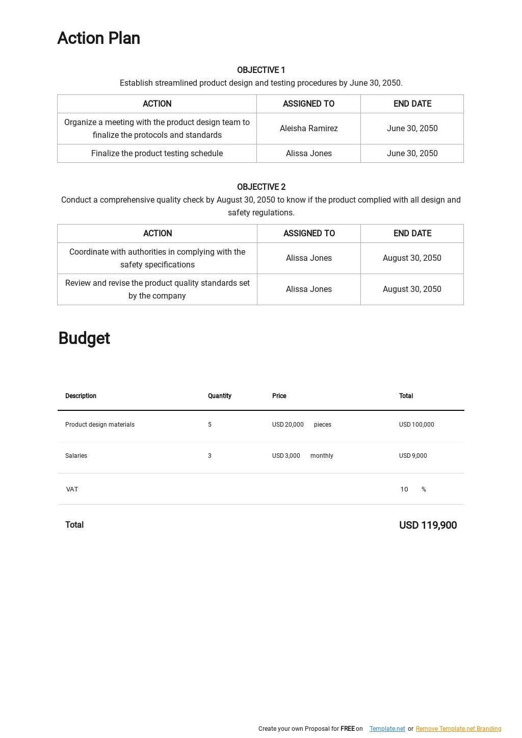 FREE Product Design And Development Plan Template Google Docs Word 