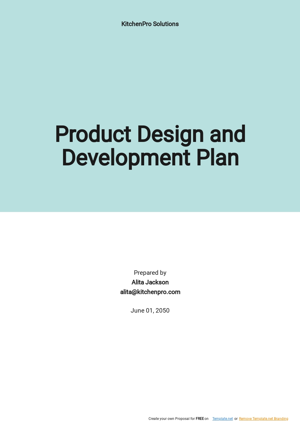 business plan product design and development