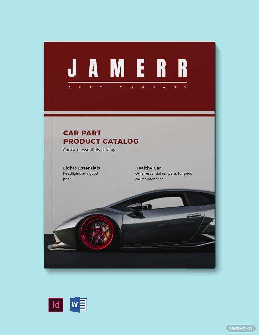 Car Part Product Catalog Template