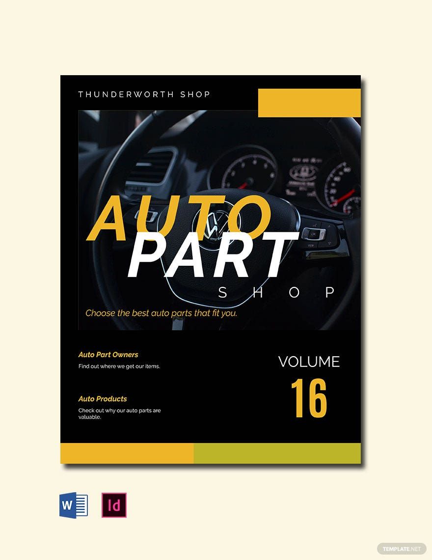 Auto Parts Shop Catalog Template