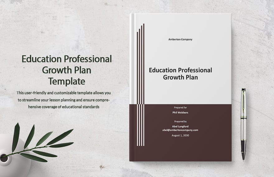 Education Professional Growth Plan Template