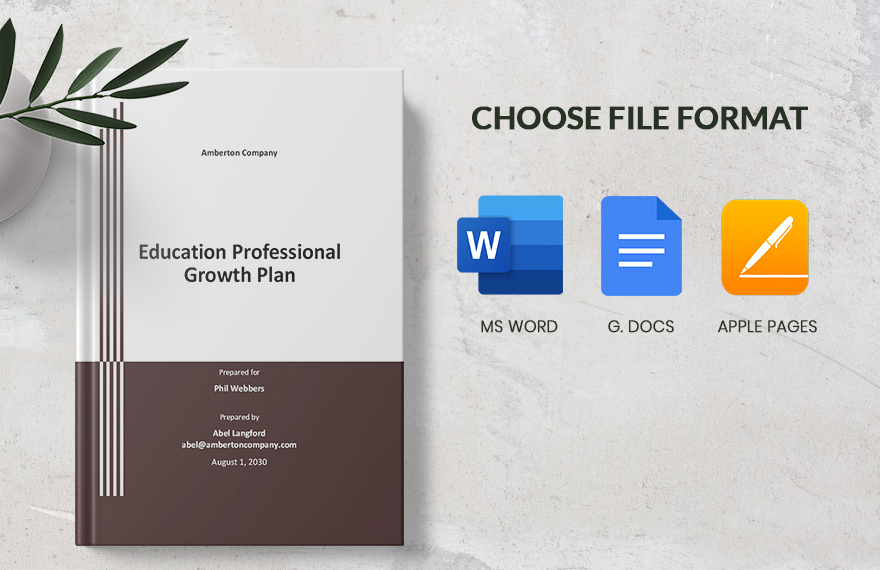 Education Professional Growth Plan Template