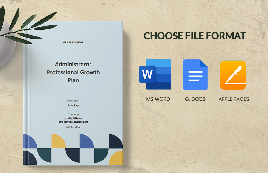 Administrator Professional Growth Plan Template