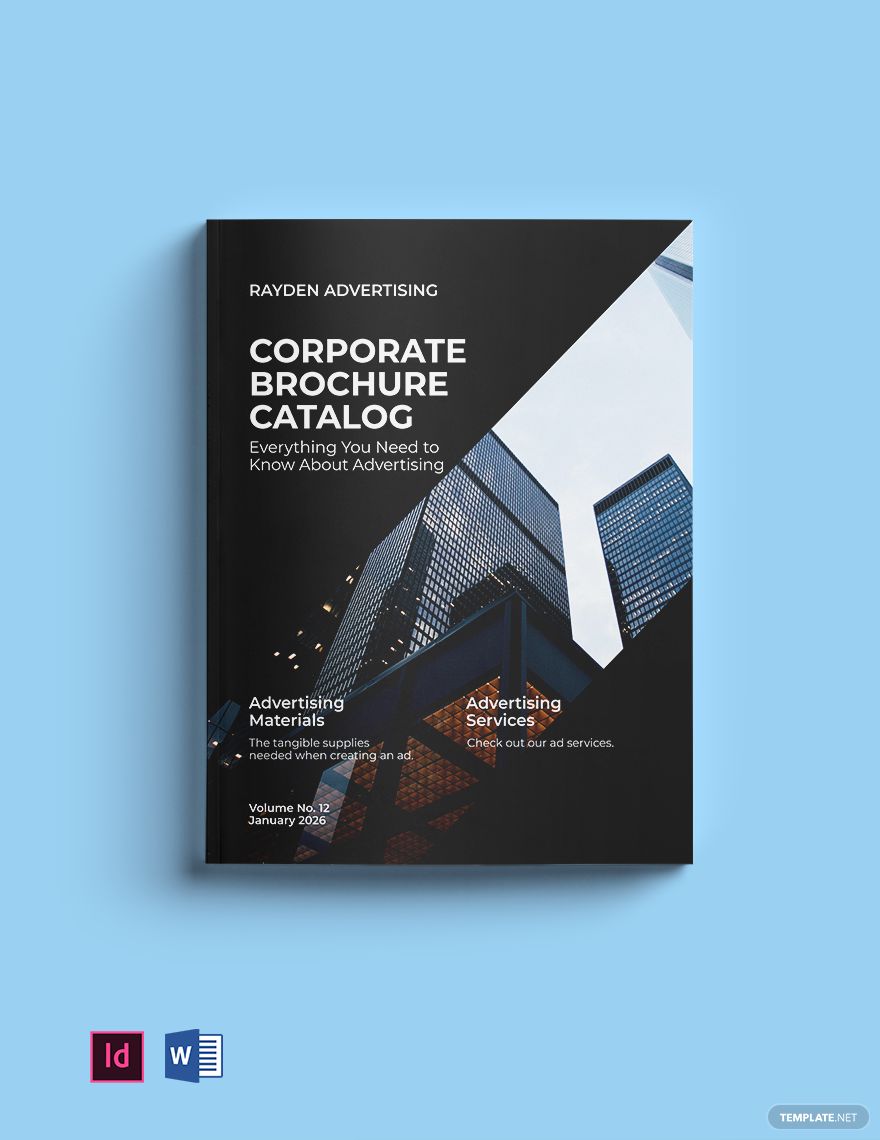 Corporate Brochure Catalog Template in Word, InDesign