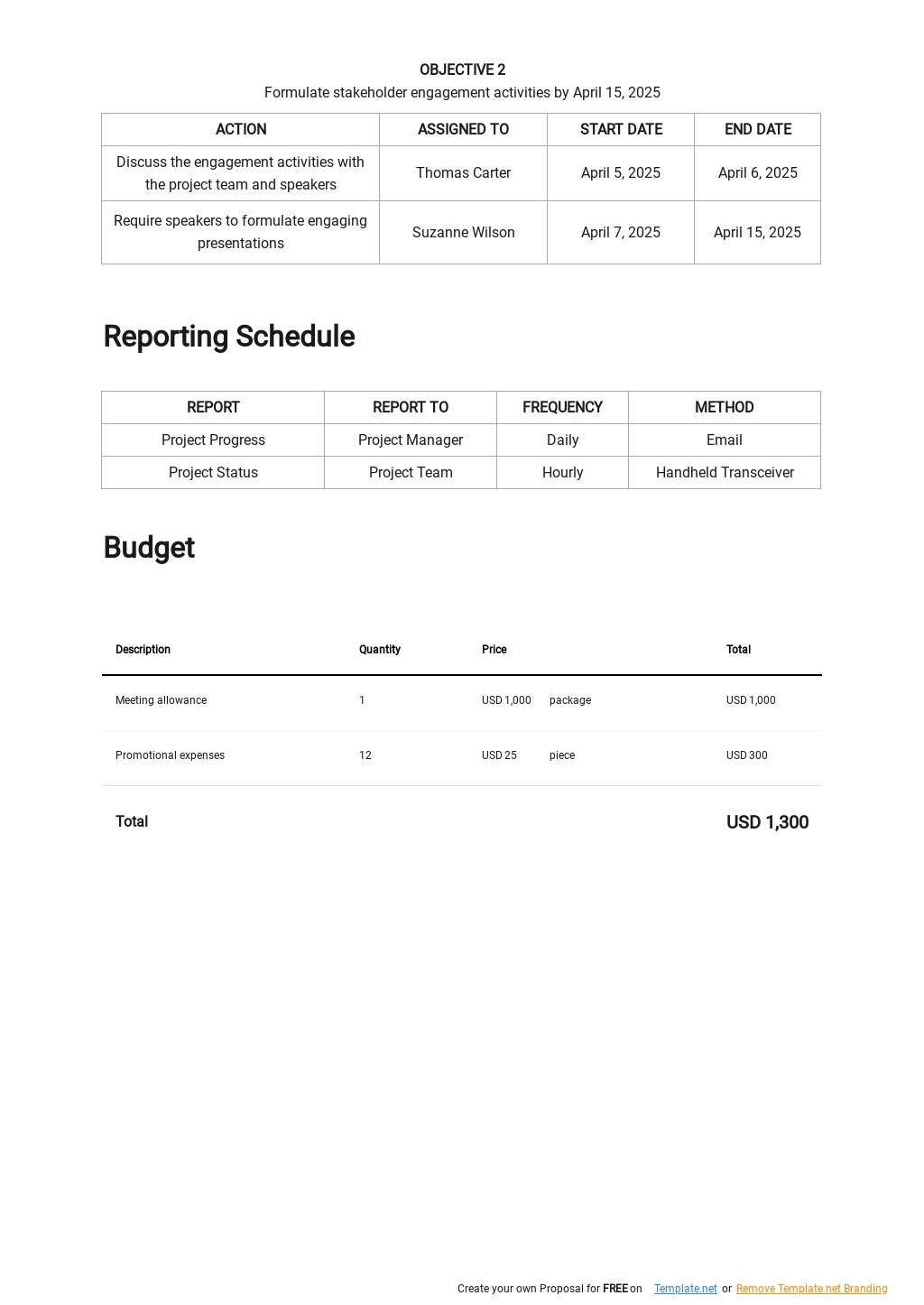 Stakeholder Engagement Plan Template - Google Docs, Word, Apple Pages 