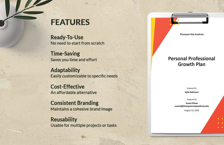 Personal Professional Growth Plan Template