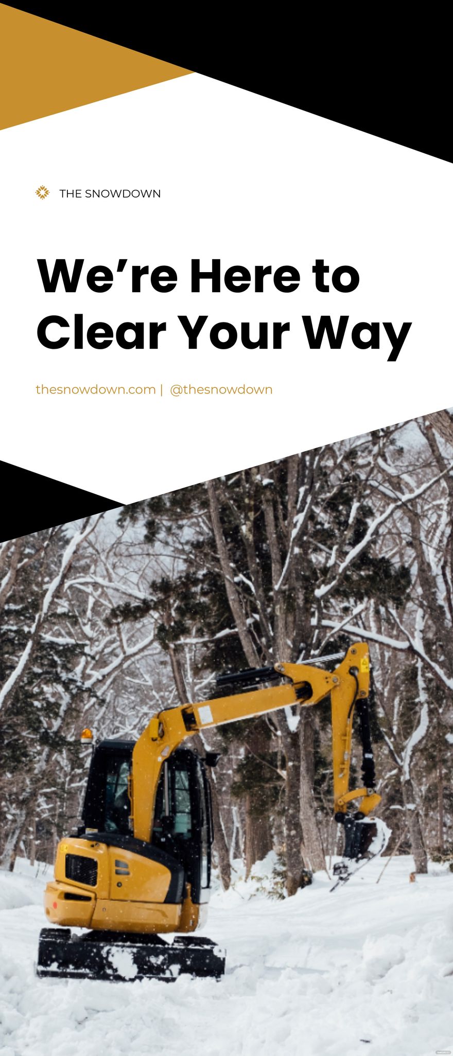 Snow Removal Service Roll Up Banner Template