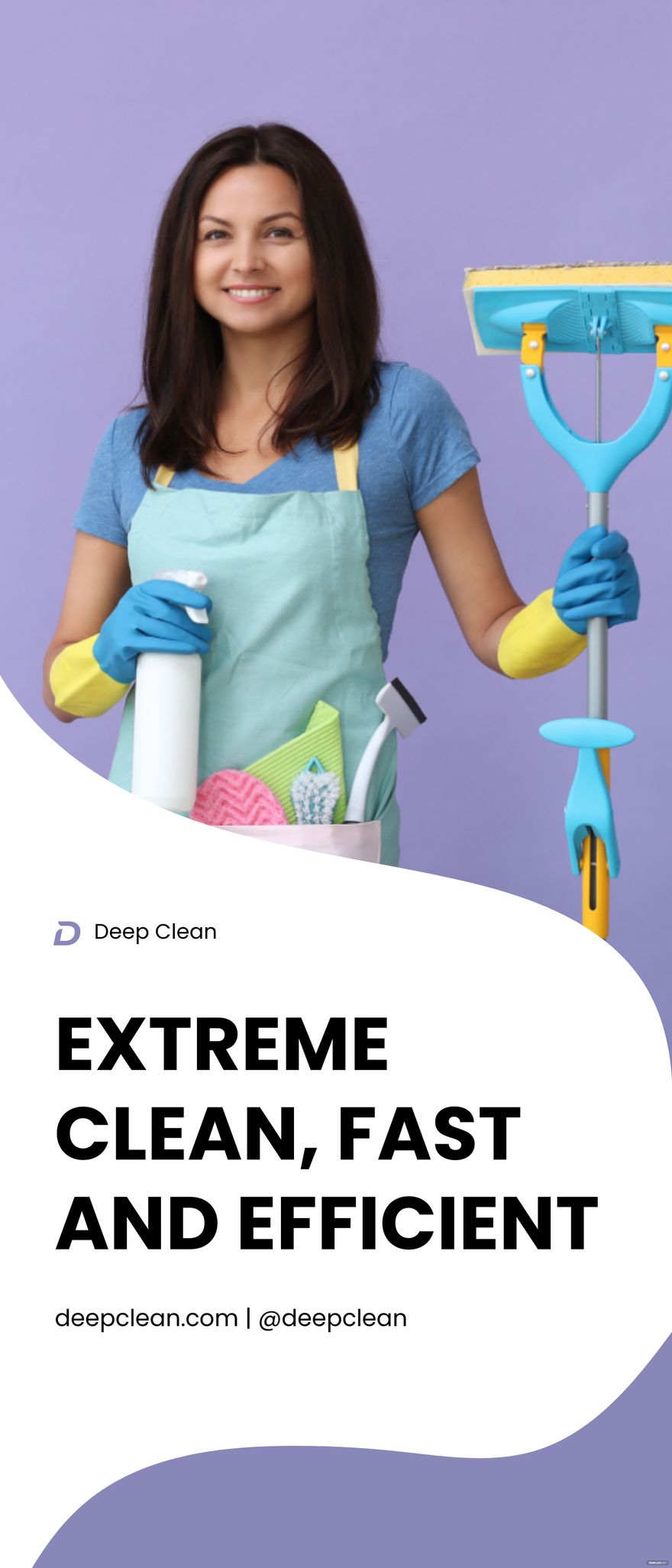 Elegant Cleaning Services Rollup Banner Template