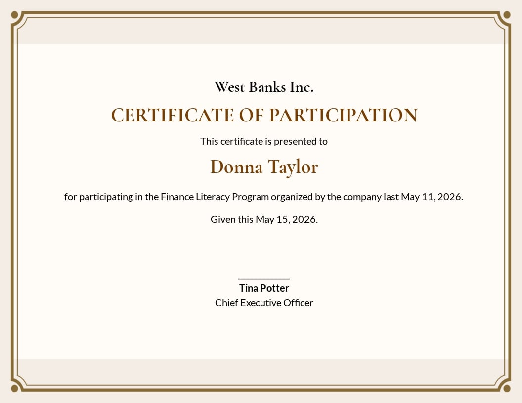 Blank Participation Certificate Template - Google Docs, Word With Regard To Certificate Of Participation Template Doc